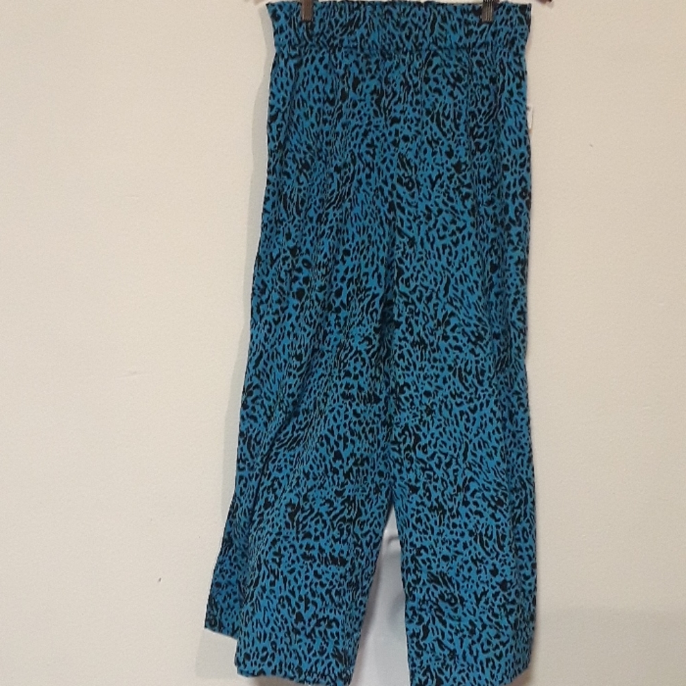 * C   NEW VTG. THALIA SODI SZ . S ANIMAL PRINT BLUE/BLK PANTS W/ TAGS